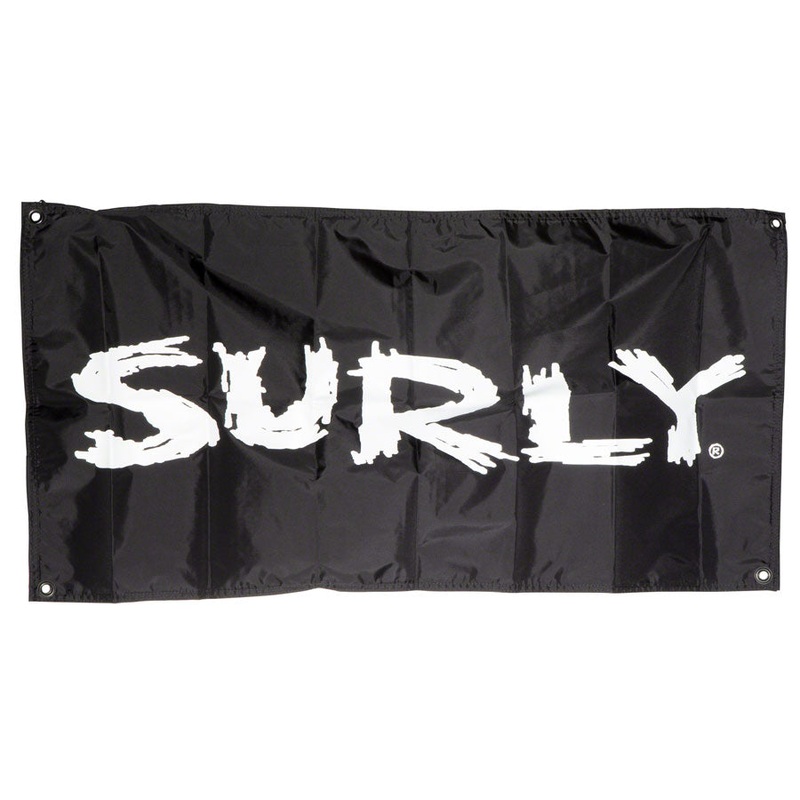Surly Banner: Black 18 x 36