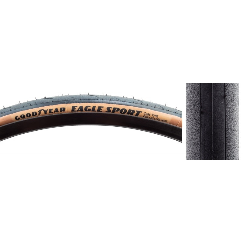Goodyear Eagle Sport Tube Type Tire 700 x 25c Tan