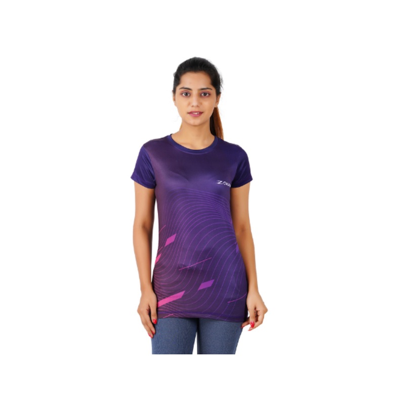 Zakpro Sports T-Shirt for Women – Purple Wave