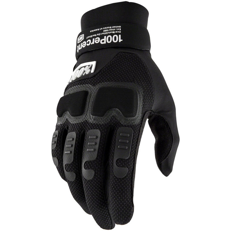 100% Langdale Gloves – Black Full Finger Men’s Large