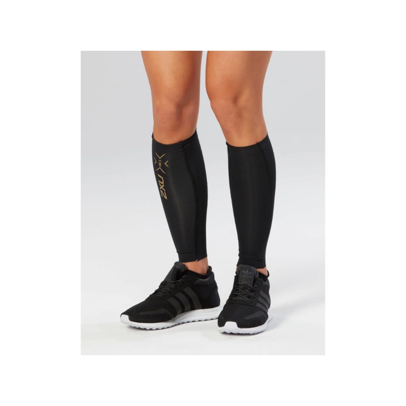 2XU Elite MCS Compression Calf Guards – Black-Gold