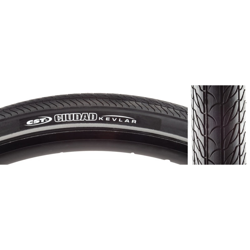 CST Ciudad Tire – 700 x 32 Clincher Wire Black Aramid Puncture Protection
