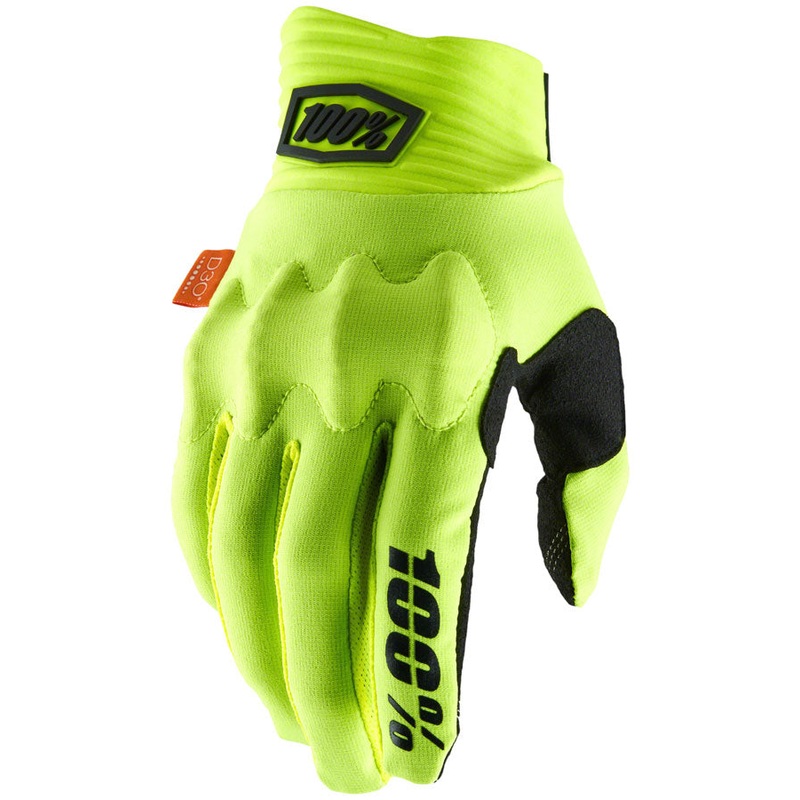100% Cognito Gloves – Flourescent Yellow/Black Full Finger Men’s Small