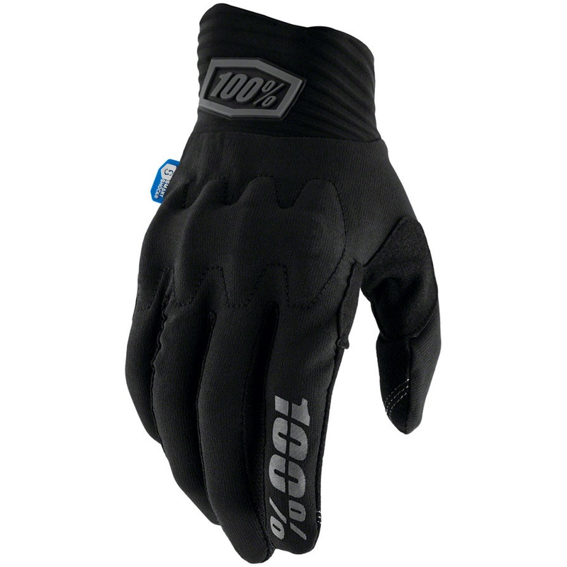 100% Cognito Smart Shock Gloves – Black Full Finger Medium