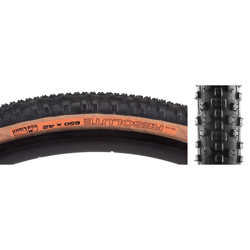 WTB Resolute Tire – 650b x 42 TCS Tubeless Folding BLK/Tan Light/Fast Rolling