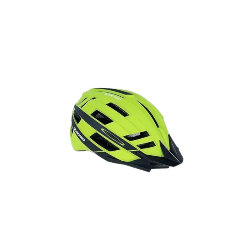 ZAKPRO MTB Inmold Cycling Helmet with rear LED flicker lights  Uphill series (Fluorescent Green-Large)
