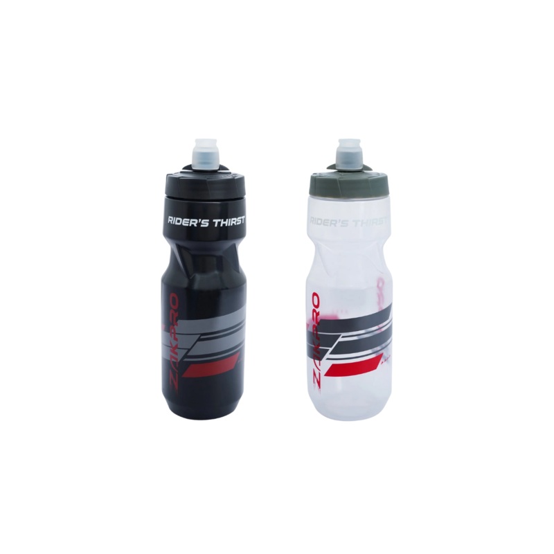 ZAKPRO Rider’s Thrist Cycling Water Bottles/Sports water bottles (Black and White Transparent Combo)