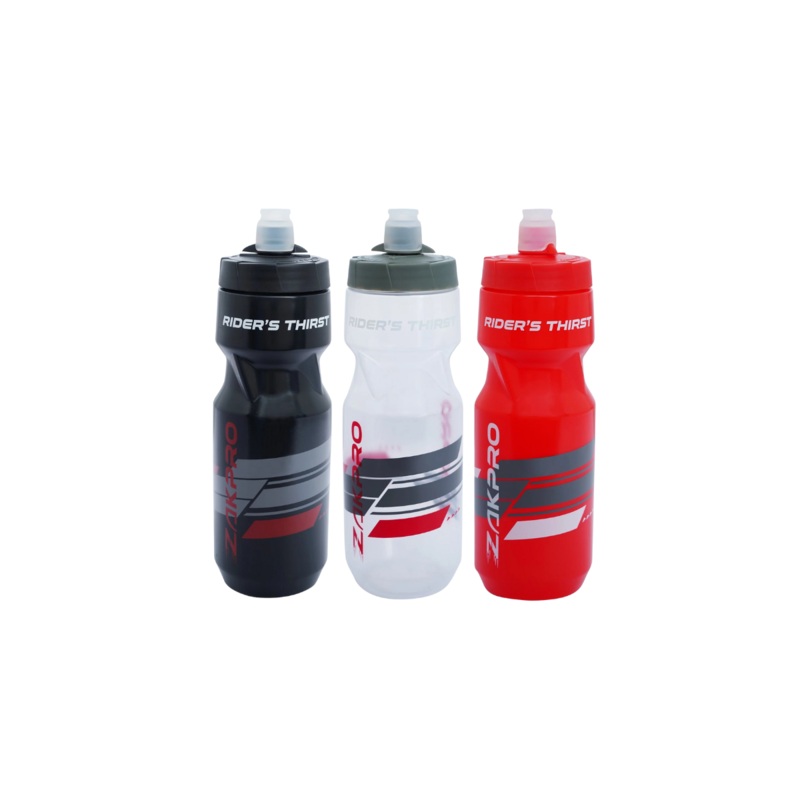 ZAKPRO Rider’s Thrist Cycling Water Bottles/Sports water bottles – Combo of 3 (Black, Red and White Transparent Combo)