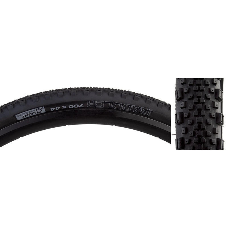 WTB Raddler Tire 700x44C Folding Clincher Dual DNA TCS Light/Fast Rolling 60TPI Black