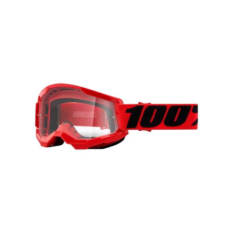 Eyewear 100% Strata 2 Clear Lens Goggle Red/Black