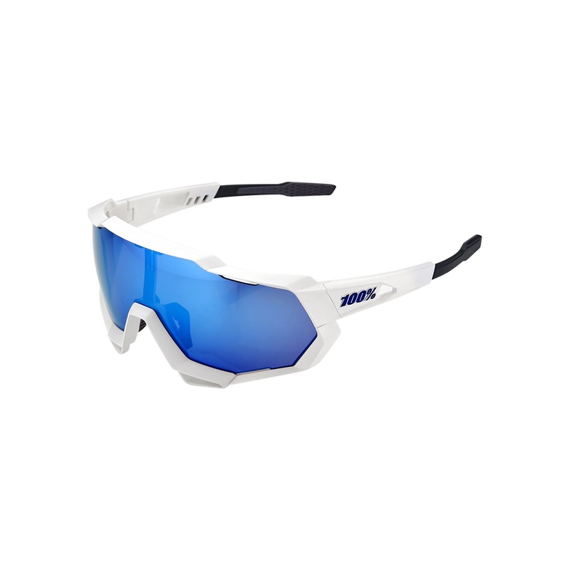 100% Speedtrap HiPER Lens White/Blue Eyewear