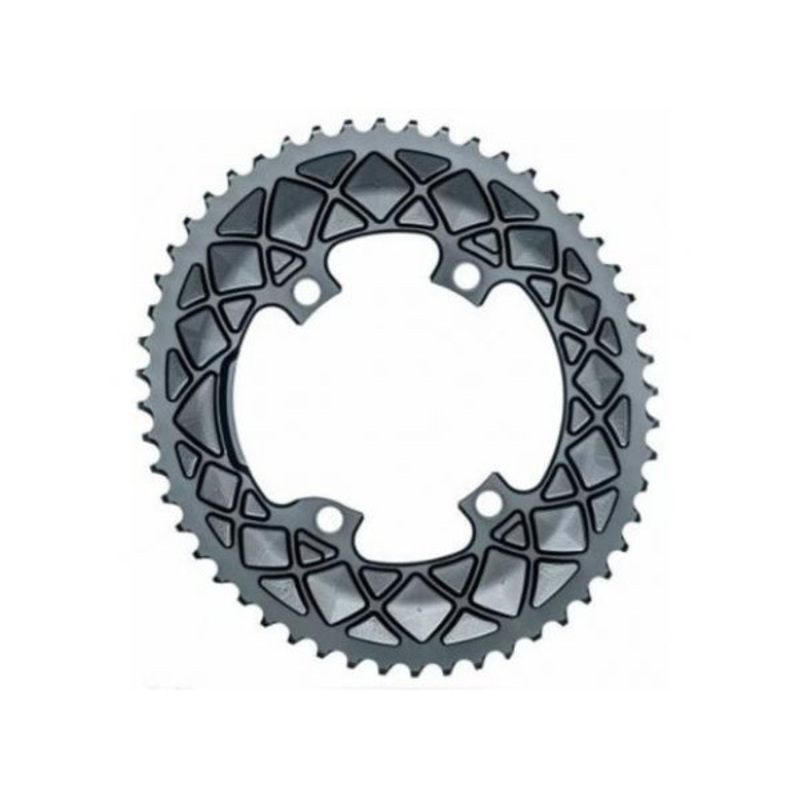 Absolute Black Oval Road CR 2X 110/4 Shimano 9100-52T – Grey