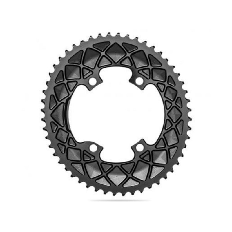 Absolute Black Oval Road CR 2X 110/4 Shimano 9100-53T – Black