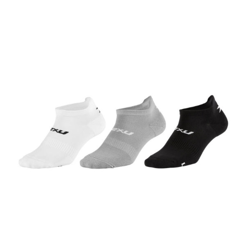 2XU Ankle Sock 3 Pack – Black/White