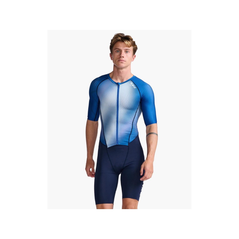2XU Aero Sleeved Trisuit – Midnight-White