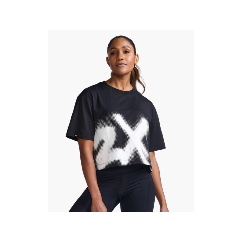 2XU Form Crop Top – Black-White