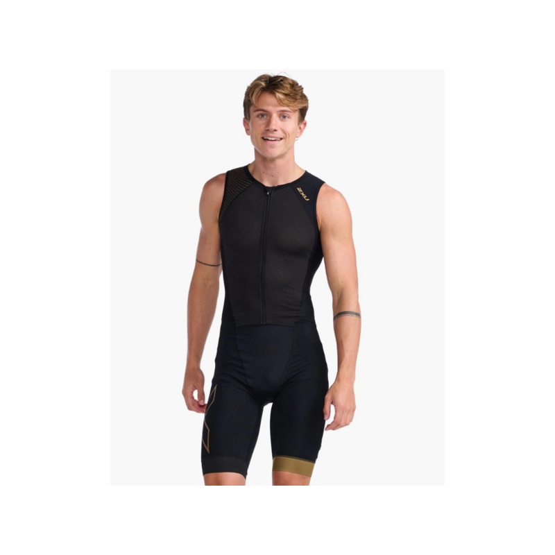 2XU Light Speed Front Zip Trisuit – Black-Gold