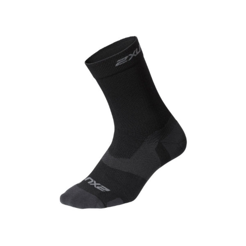 2XU Vectr Light Cushion Crew Socks – Black/Titanium