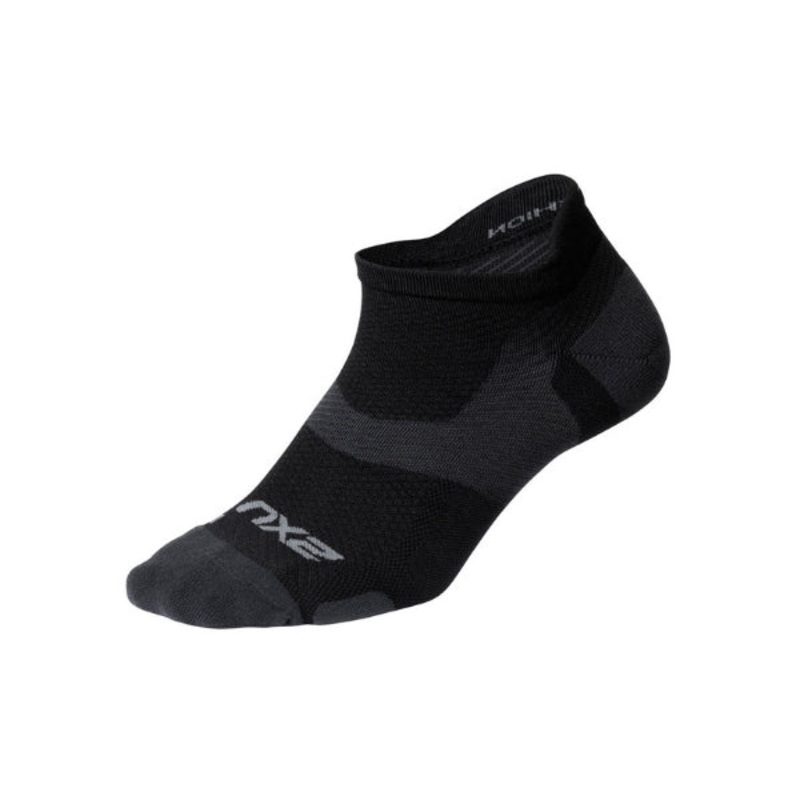 2XU Vectr Light Cushion No Show Sock – Black/Titanium
