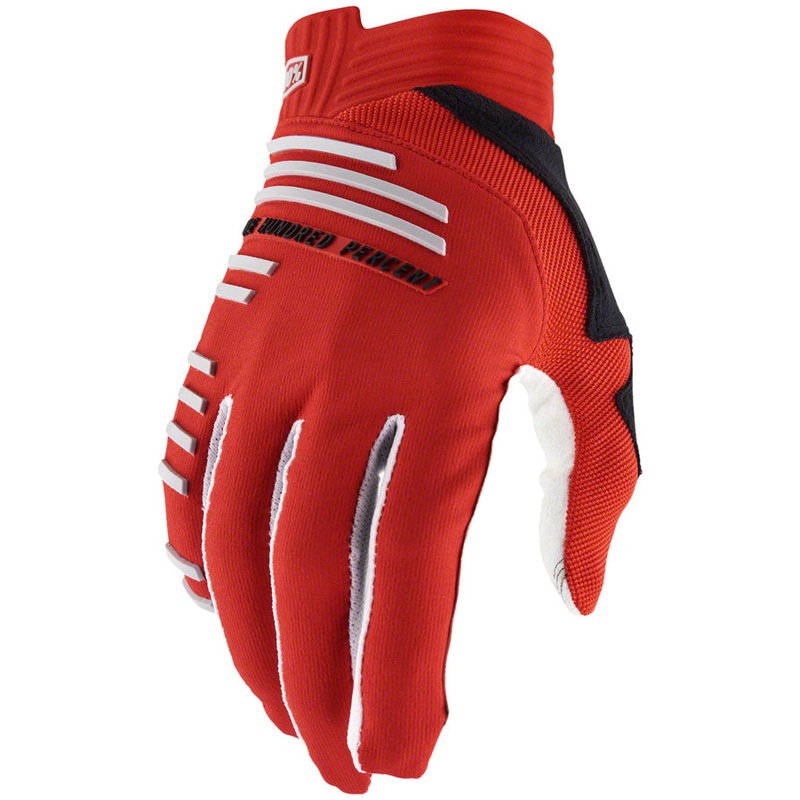 100% R-Core Gloves – Racer Red Full Finger Small