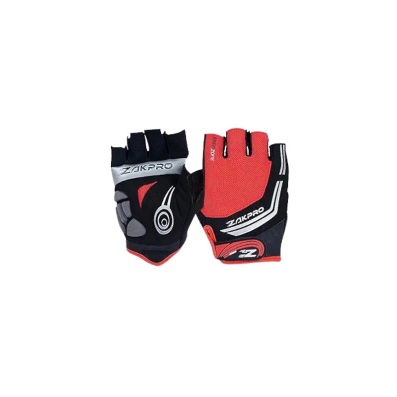 ZAKPRO Cycling Gloves – Hybrid Series (Red-Small)
