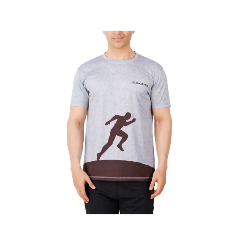 Zakpro Sports T-Shirt for Men – Grey Run
