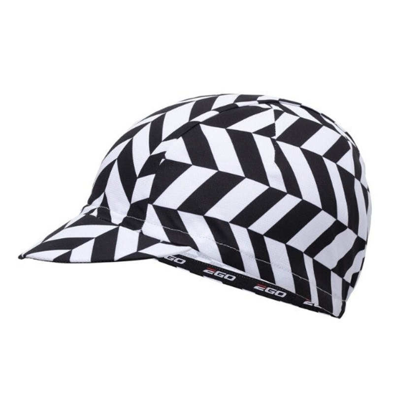 2Go Cycling Cap – Black/White-Standard