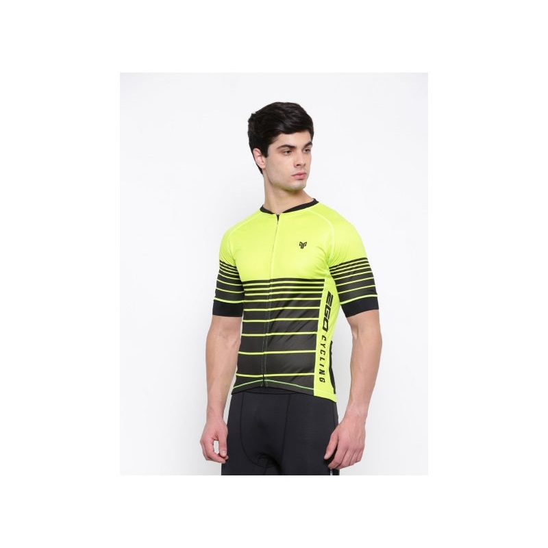 2Go Men Cardio Lemon Green Cycling Jersey