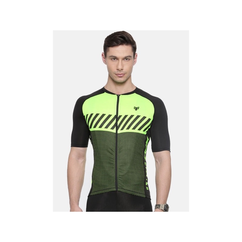 2Go Men Green Cycling Jersey-XLarge