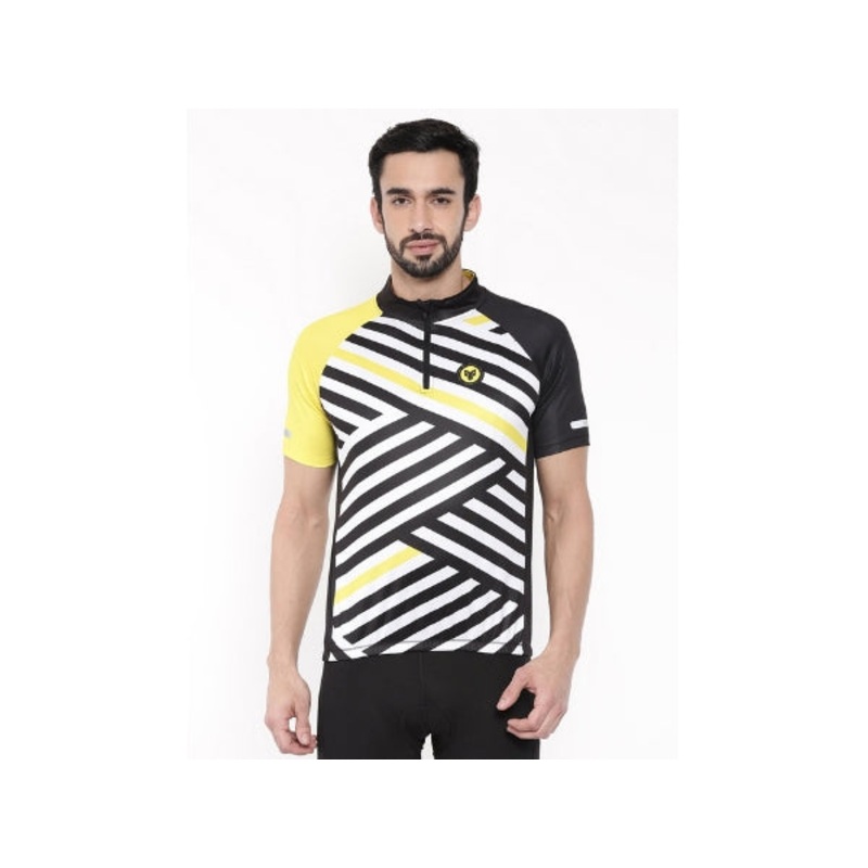 2Go Men’s Half Zipper Cycling Jersey – Yellow