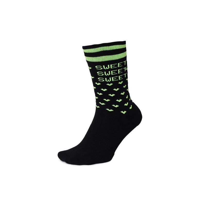 2Go Pull Up Length Cycling Socks – Black/Green