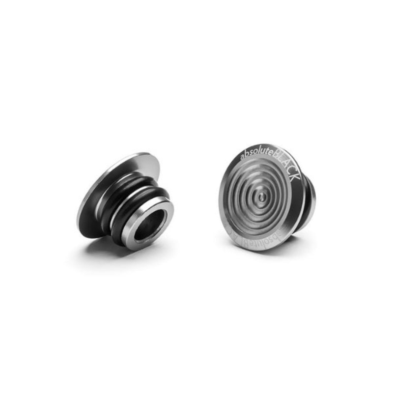 Absolute Black MTB Aluminium Bar Plugs – Grey
