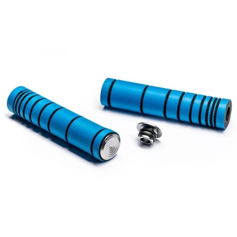 Absolute Black MTB Silicone Grip (With Bar Plugs) – Blue