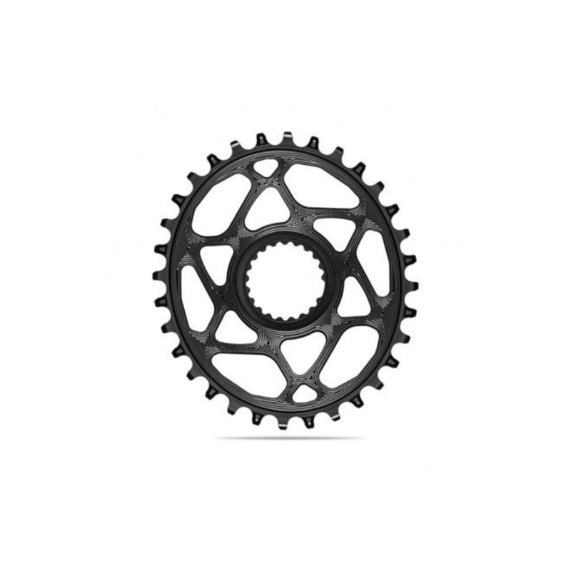 Absolute Black Oval MTB Chainring – 1X Shimano Direct Mount – HG+ 12 Speed-Black