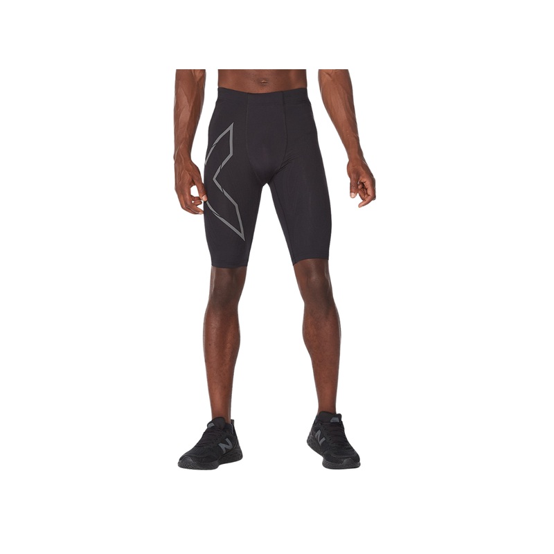 2XU Men Light Speed Compression Shorts Black/Black Reflective