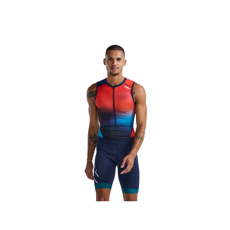 2XU Men Core Trisuit Poppy/Midnight