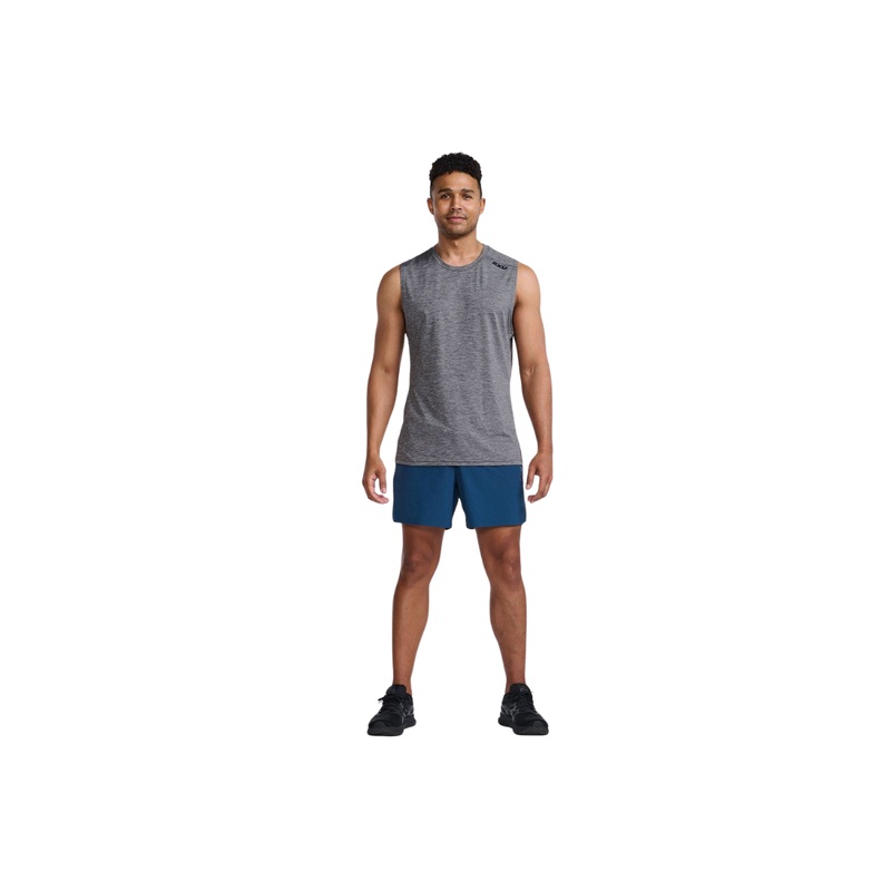 2XU Men Motion Tank Harbor Mist/Black