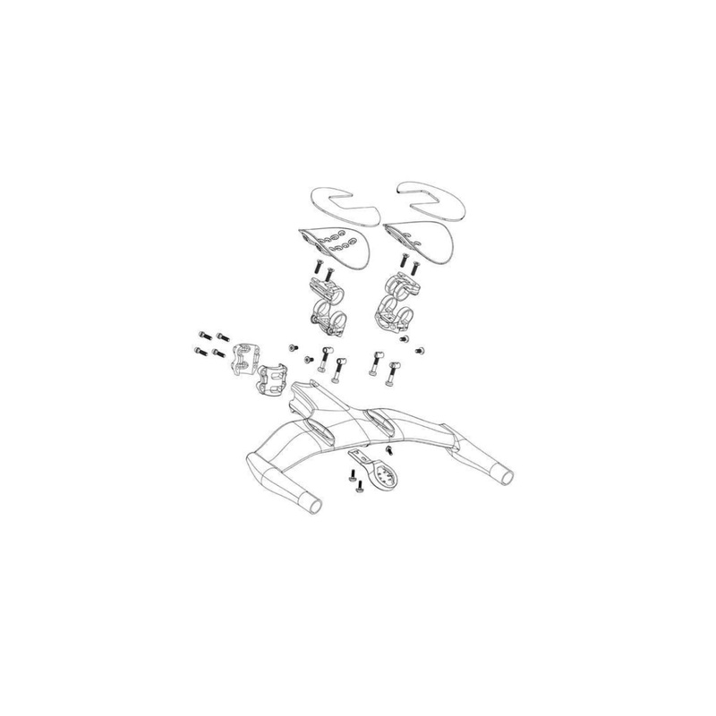 ZIPP VUKA AERO C1 CLAMP & ARMREST WING RIGHT FOR VUKA HANDLEBAR Including Bolts