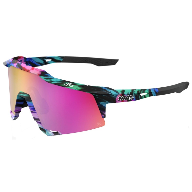 100% SPEEDCRAFT Peter Sagan LE Soft Tact Tie Dye Purple Multilayer Mirror Lens