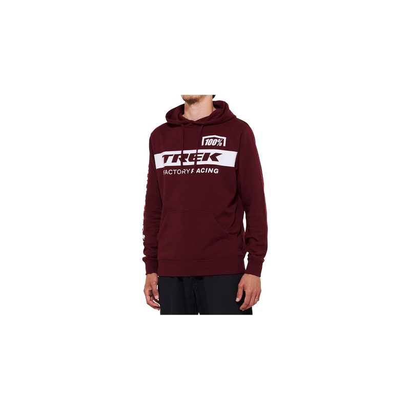 100 TFR Hoodie Medium Dark Red Shirt