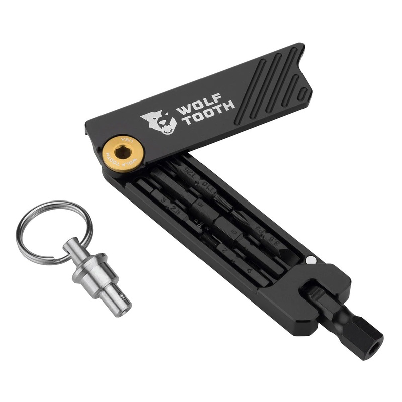 Wolf Tooth 6-Bit Hex Wrench Multi-Tool with Keyring – Gold