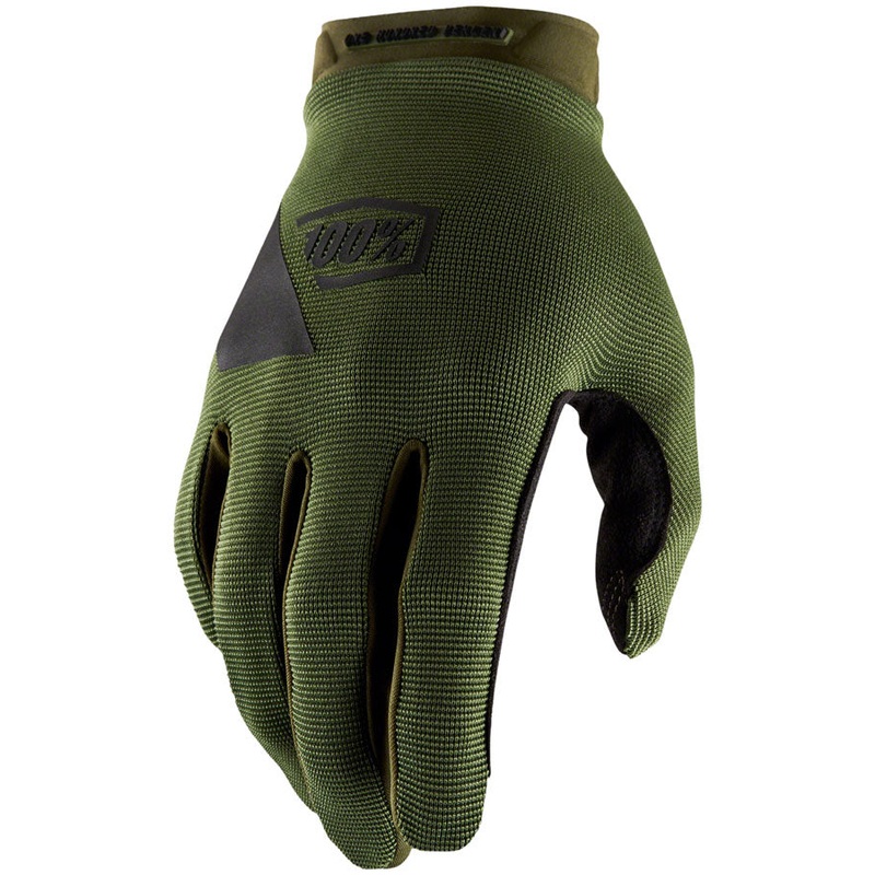 100% Ridecamp Gloves – Army Green/Black Full Finger X-Large
