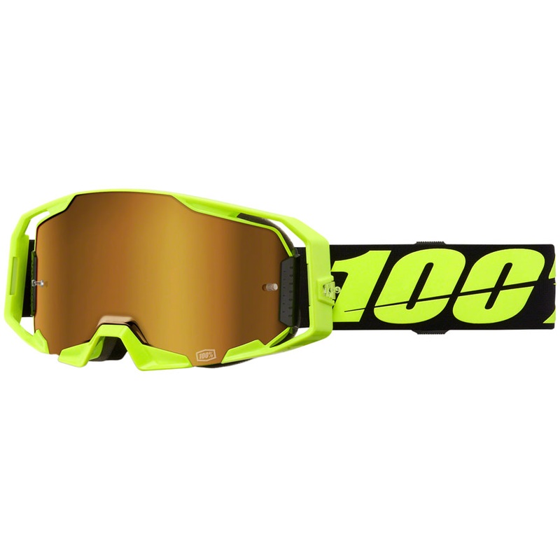 100% ARmatic Goggles – Black/Neon Yellow Mirror True Gold Lens