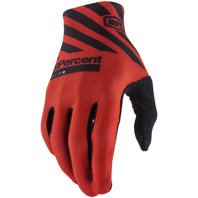 100% Celium Gloves – Racer Red Full Finger Men’s Small