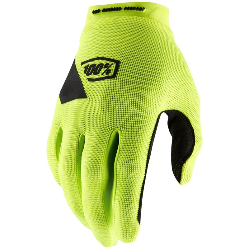 100% Ridecamp Gloves – Flourescent Yellow/Black Full Finger Women’s Small