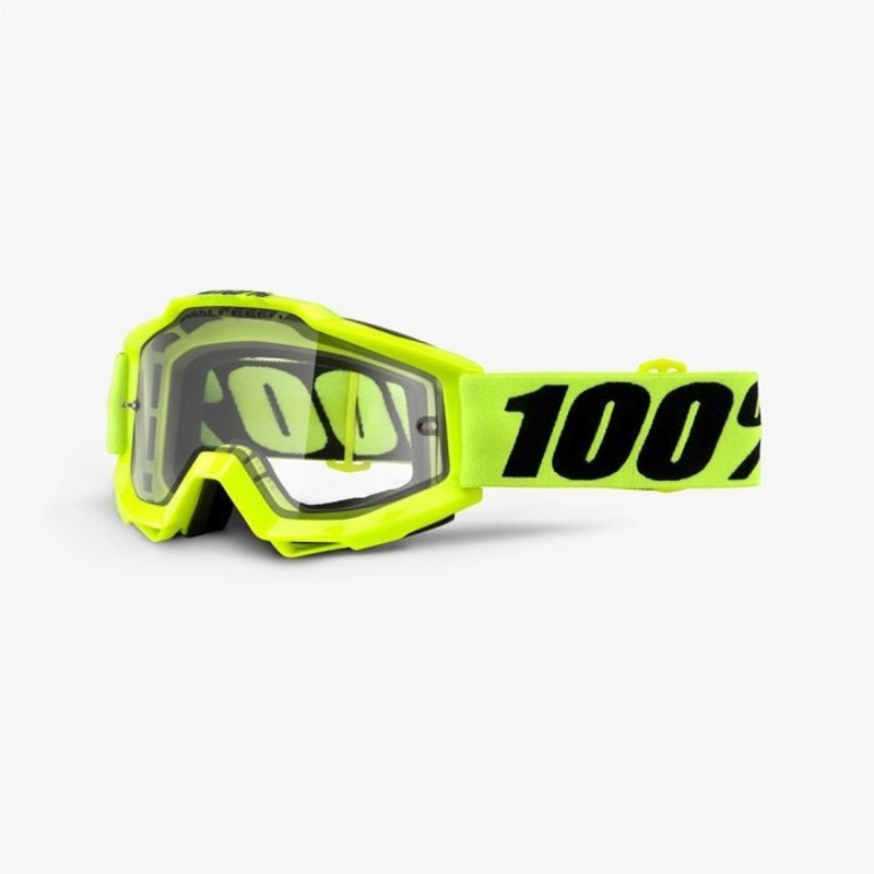 100 Percent Accuri Goggle Fluro Yellow, Clear Lens