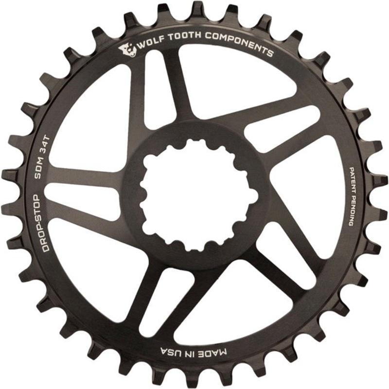 Wolf Tooth DM Chainring – 32t, SRAM 3-Bolt Boost, 3mm Offset, Black